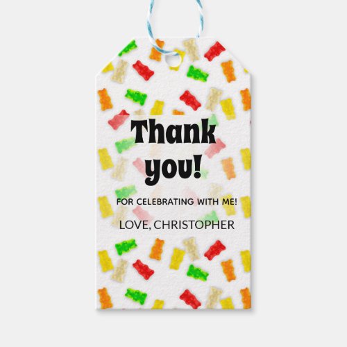 Thank you gummies favor tags