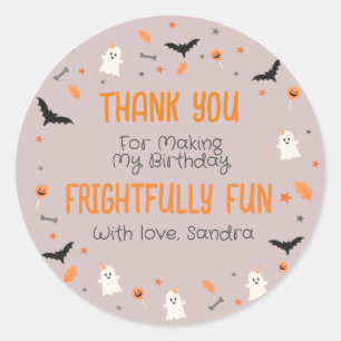 Thank You Halloween Birthday Classic Round Sticker