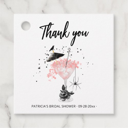 Thank You Halloween Cocktail Bridal Shower Favor T Favor Tags