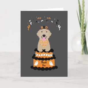 Thank You Halloween Golden Retriever Spooky Ghost