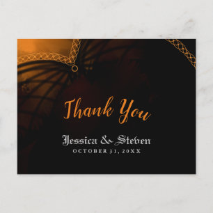 Thank You Halloween Gothic Wedding Post Card