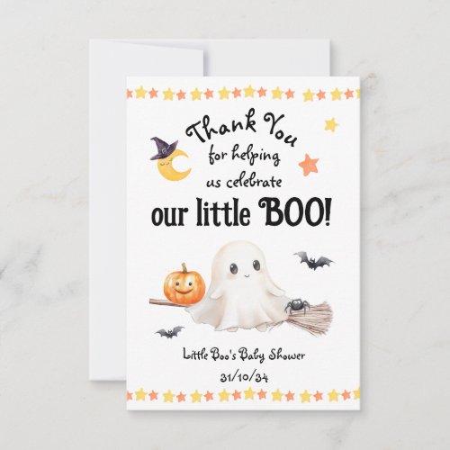 Thank You Halloween Little Boo Baby Shower