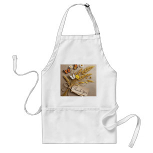 Thank you Hand drawn wildflowers, wheat stalks Adult Apron