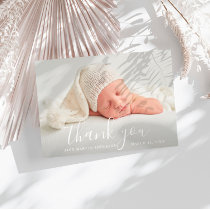 THANK YOU | Hand lettering birth announcement card