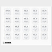 Thank You Hand Script Text Gold Marble Template Square Sticker | Zazzle