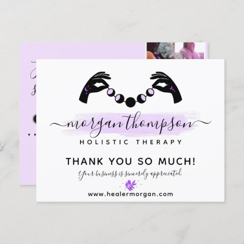 Thank You Hands Moon Phase Logo 4_Photo Customer Postcard