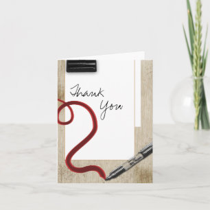 Thank you handwritten school stationery