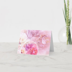 Thank You Handwritten Script Chic Watercolor Roses