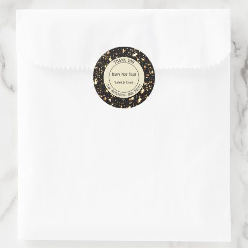 Thank you Happy New Year 15_in Favor Bag Envy Classic Round Sticker