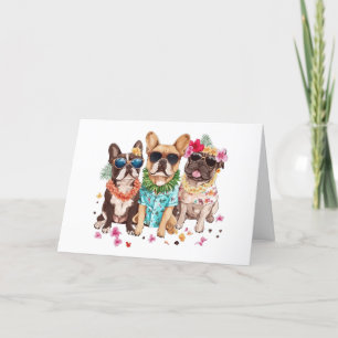 Thank You Hawaiian French Bulldogs Flower Lei