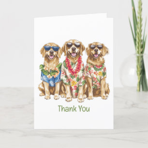 Thank You Hawaiian Golden Retriever Dogs