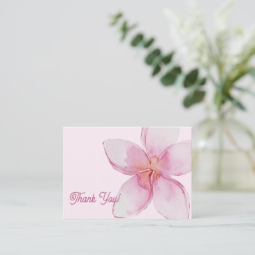 Thank You  | Hawaiian Watercolor Plumeria Flower
