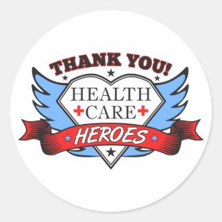 Thank You Health Care Heroes Classic Round Sticker