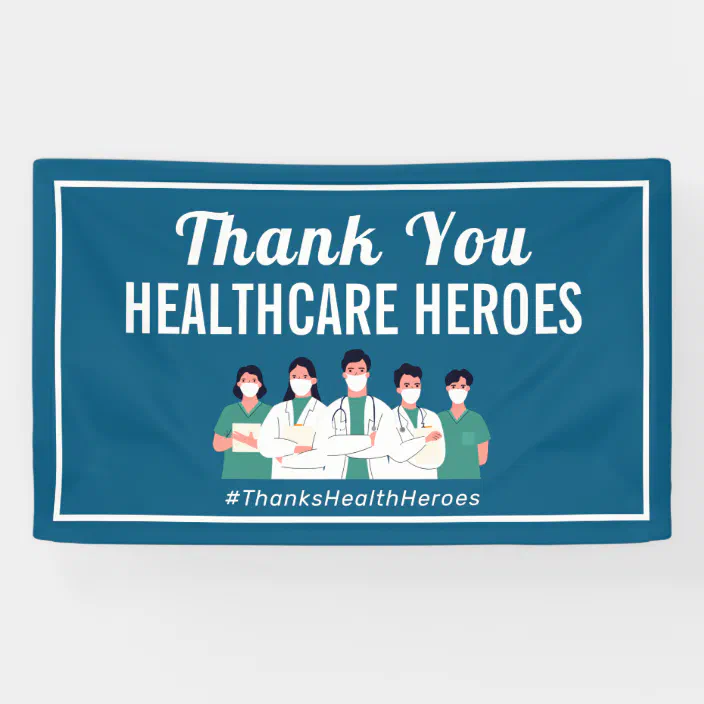 THANK YOU HEALTHCARE HEROES Advertising Vinyl Banner Flag Sign Many Sizes WORKER 