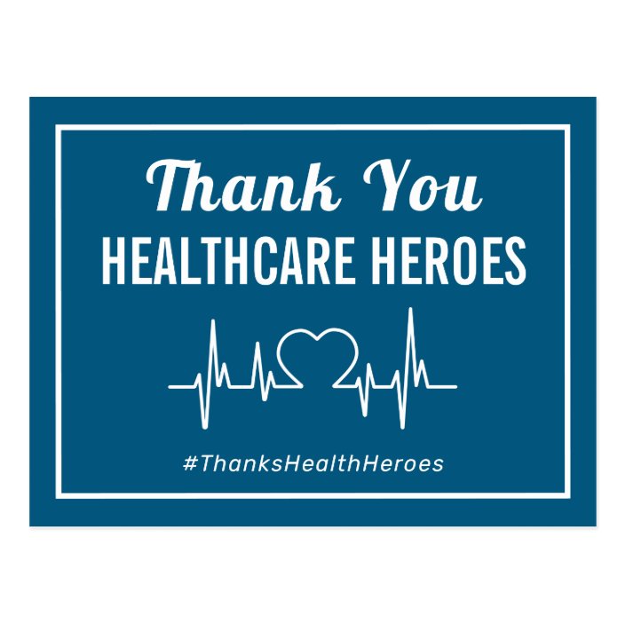 Thank You Health Care Heroes Postcard | Zazzle.com