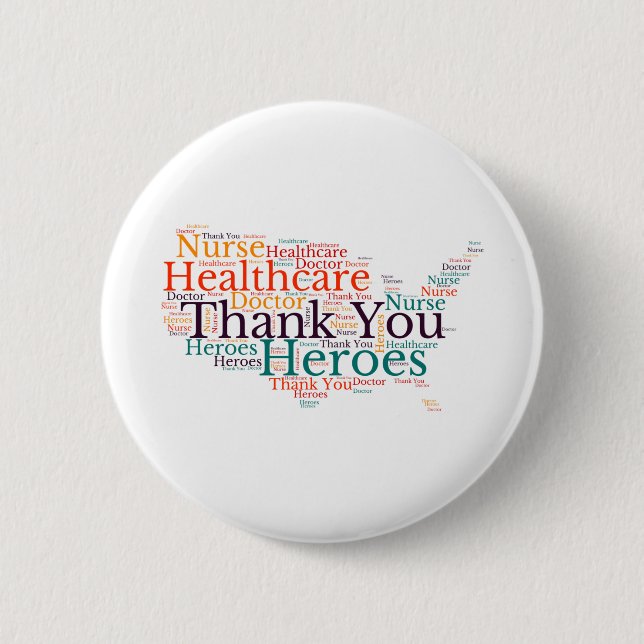 Thank you Healthcare heros Button (Front)