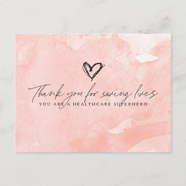 Thank You Healthcare Superhero Postcard (Front)