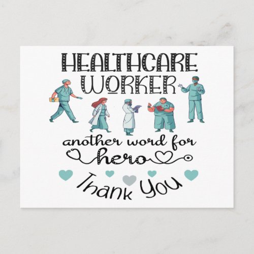 Thank You Healthcare Worker Hero Postcard