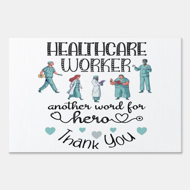 Thank You Healthcare Worker Hero Sign (Front)