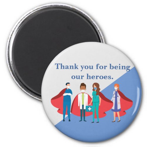 Thank You Healthcare Workers Hero Doctor Nurse Magnet
