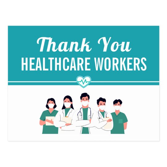 Thank You Healthcare Workers Hospital Staff Postcard