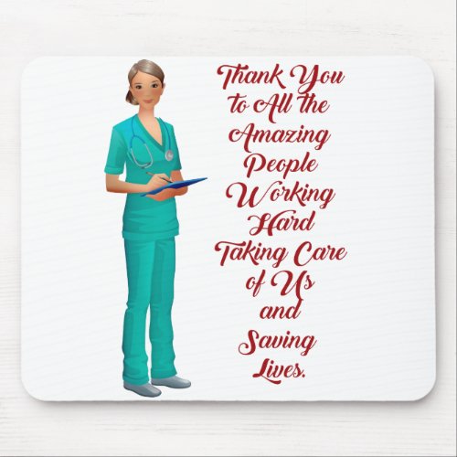 Thank You Healthcare Workers Mouse Pad
