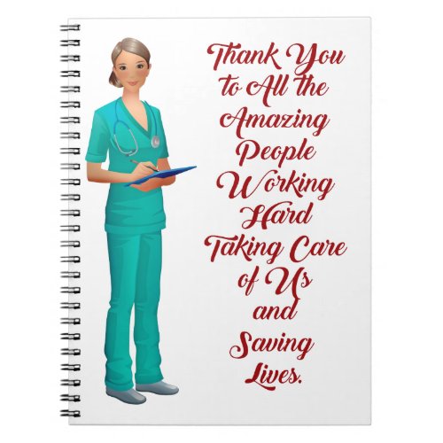 Thank You Healthcare Workers Notebook