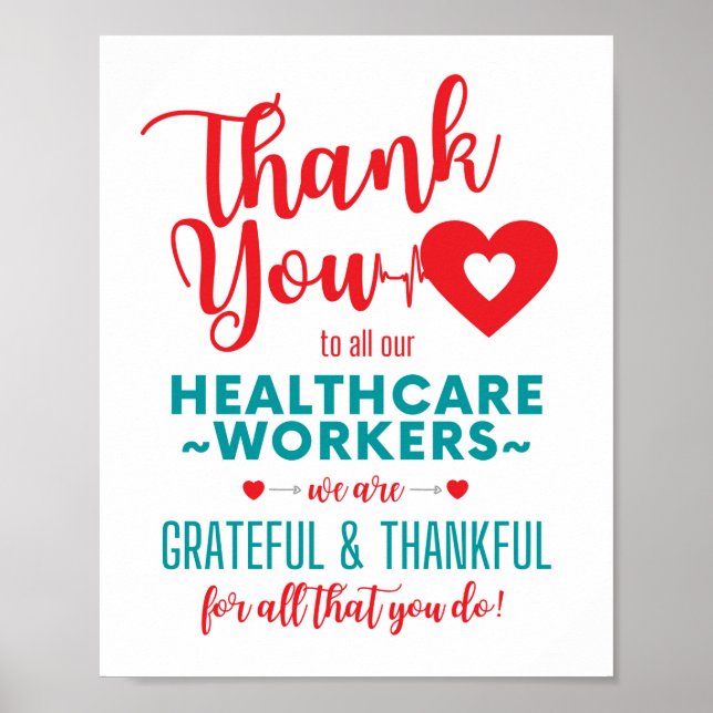 Thank You Healthcare Workers Poster (Front)