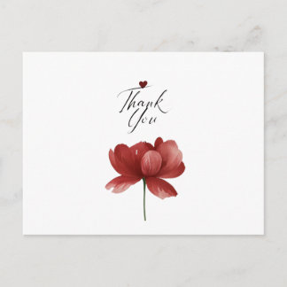 Thank You, Heart A Quiet Thank You Gratitude in Bl Holiday Postcard