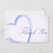 Thank you heart baby shower blue wedding card