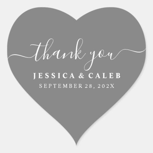 Thank You Heart Couples Sticker