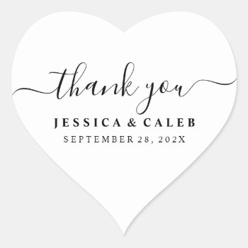 Thank You Heart Couple's Sticker by Vineyard at Zazzle