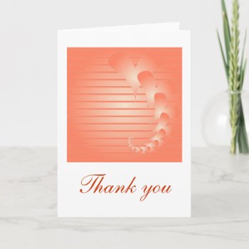 "thank You" Heart Design Thank You Card by karanta at Zazzle
