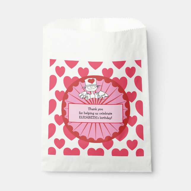 Thank You "Heart Fairy"© Birthday Party Favor Bag (Front)
