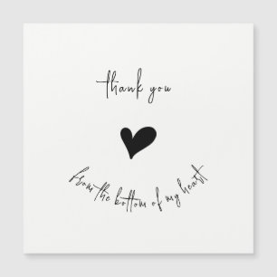 Thank You Heart Minimalist Magnetic Card