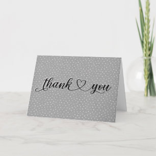 Thank You Heart On Swiss Dots