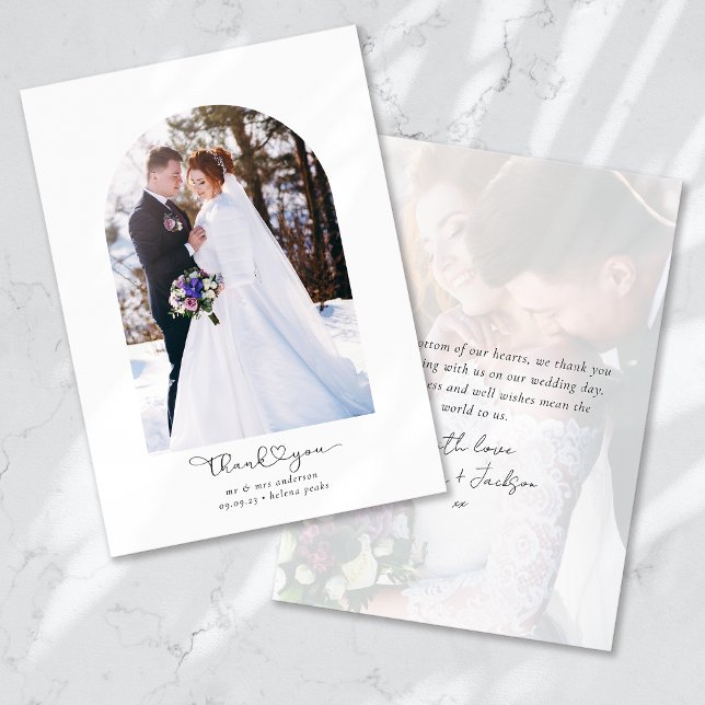 Thank You Heart Script Photo Arch Wedding (Creator Uploaded)