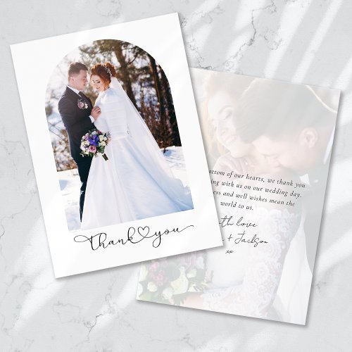 Thank You Heart Script Photo Arch Wedding