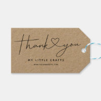 Thank You Heart Small Business Product Label