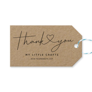 Thank You Heart Small Business Product Label