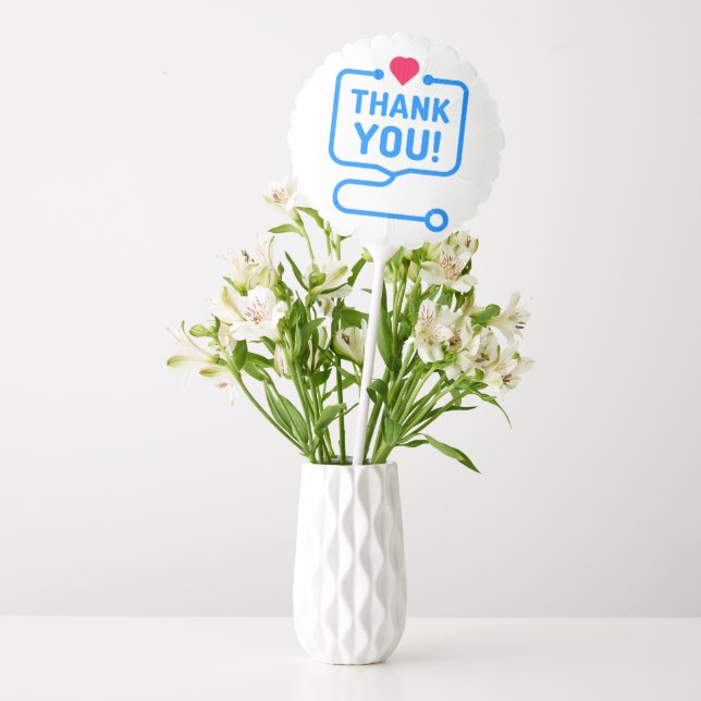 Thank You | Heart Stethoscope Balloon (Vase)