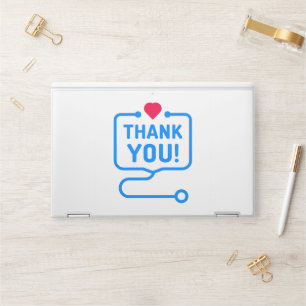Thank You   Heart Stethoscope HP Laptop Skin