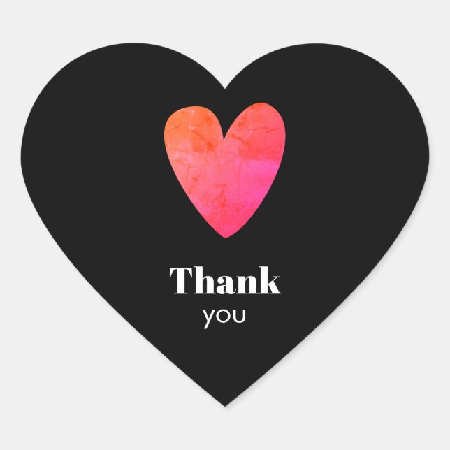 Thank you heart Sticker (Front)