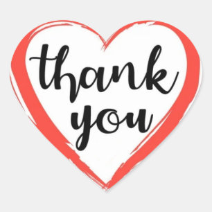 Thank You Heart Sticker