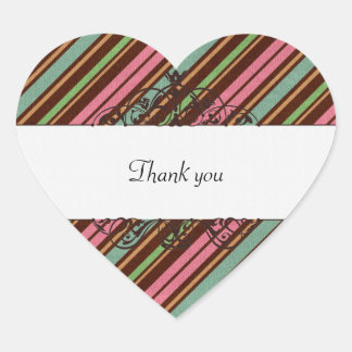 Thank you heart sticker
