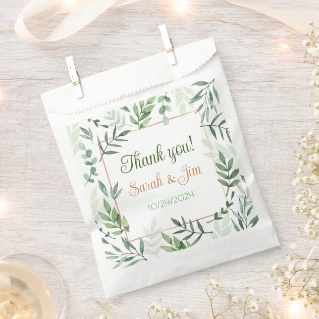 Thank you heart Wedding favor bags (Clipped)
