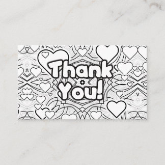 Thank You! Hearts Business Card