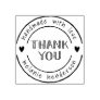 Thank You & Hearts Handmade With Love Personalized Rubber Stamp