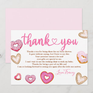 Thank you hearts valentine donuts card