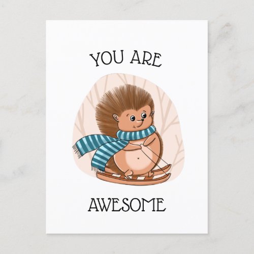 Thank you hedgehog Response Card